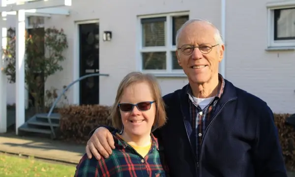 Foto van Lydia en haar vader Niek