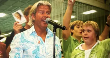 Foto met Dries Roelvink tijdens een voetbaltoernooi